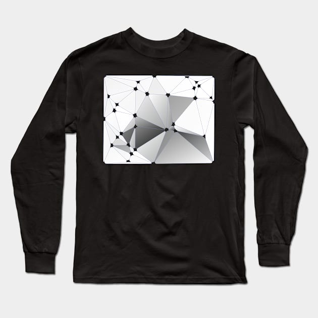 Abstract triangles rounded Long Sleeve T-Shirt by ngmx